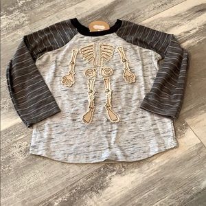 Mudpie skeleton shirt 12-18 months
